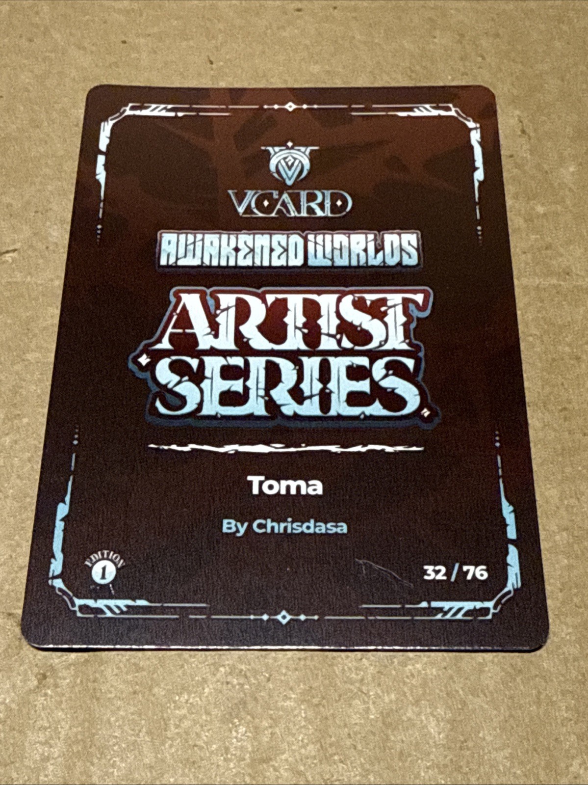 Gamersupps Vcard Awakened Worlds 1st Edition – Toma – Box Topper