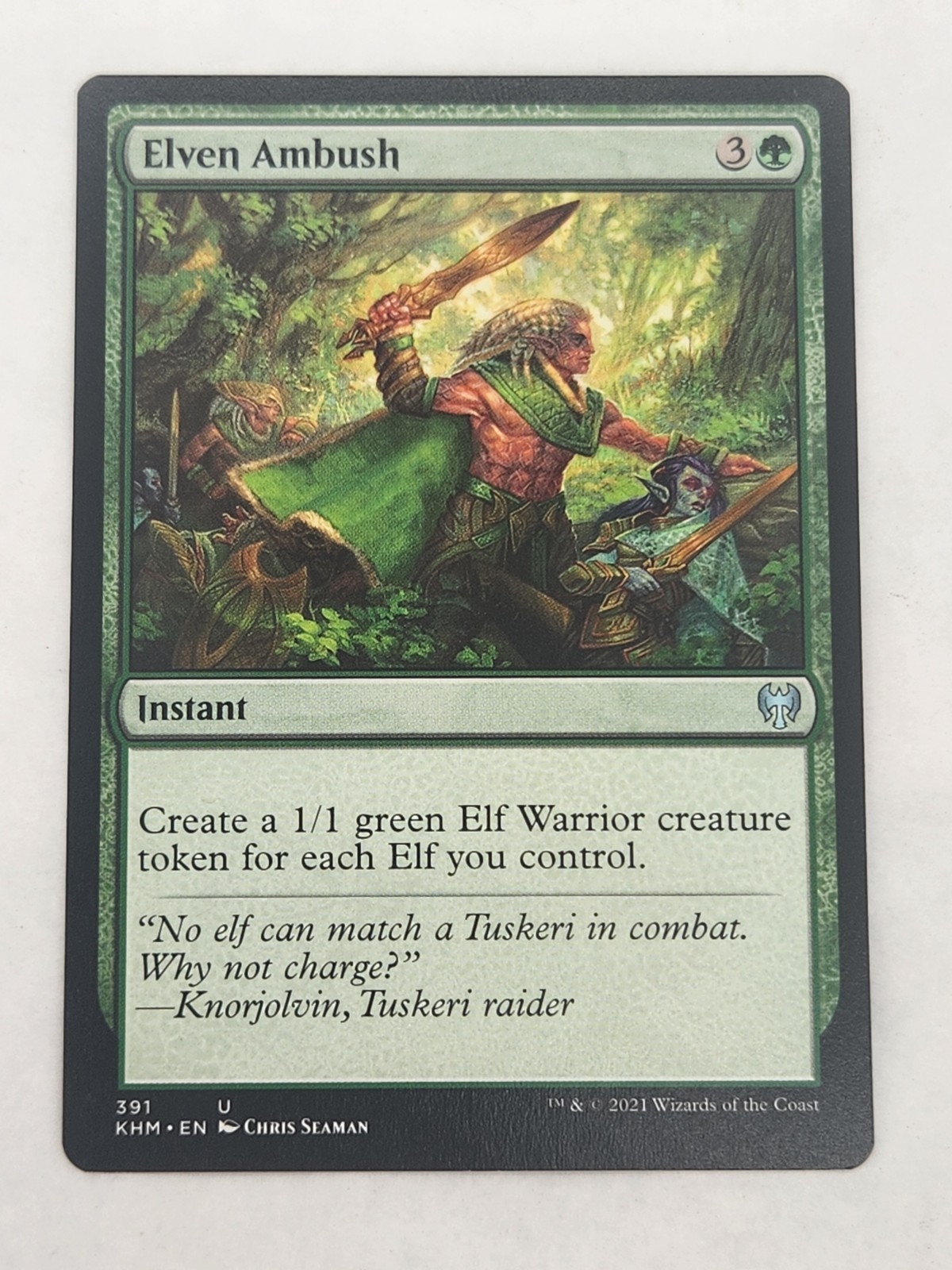 MTG Elven Ambush [KHM – 391] LP Instant Un-common MTG Lightly Played