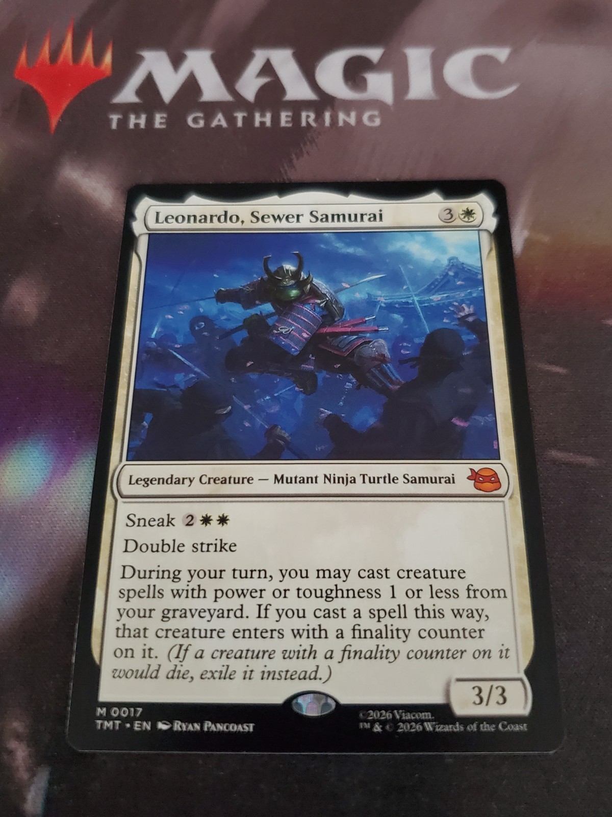 Mtg. Leonardo, Sewer Samurai. Teenage Mutant Ninja Turtles. Pack Fresh