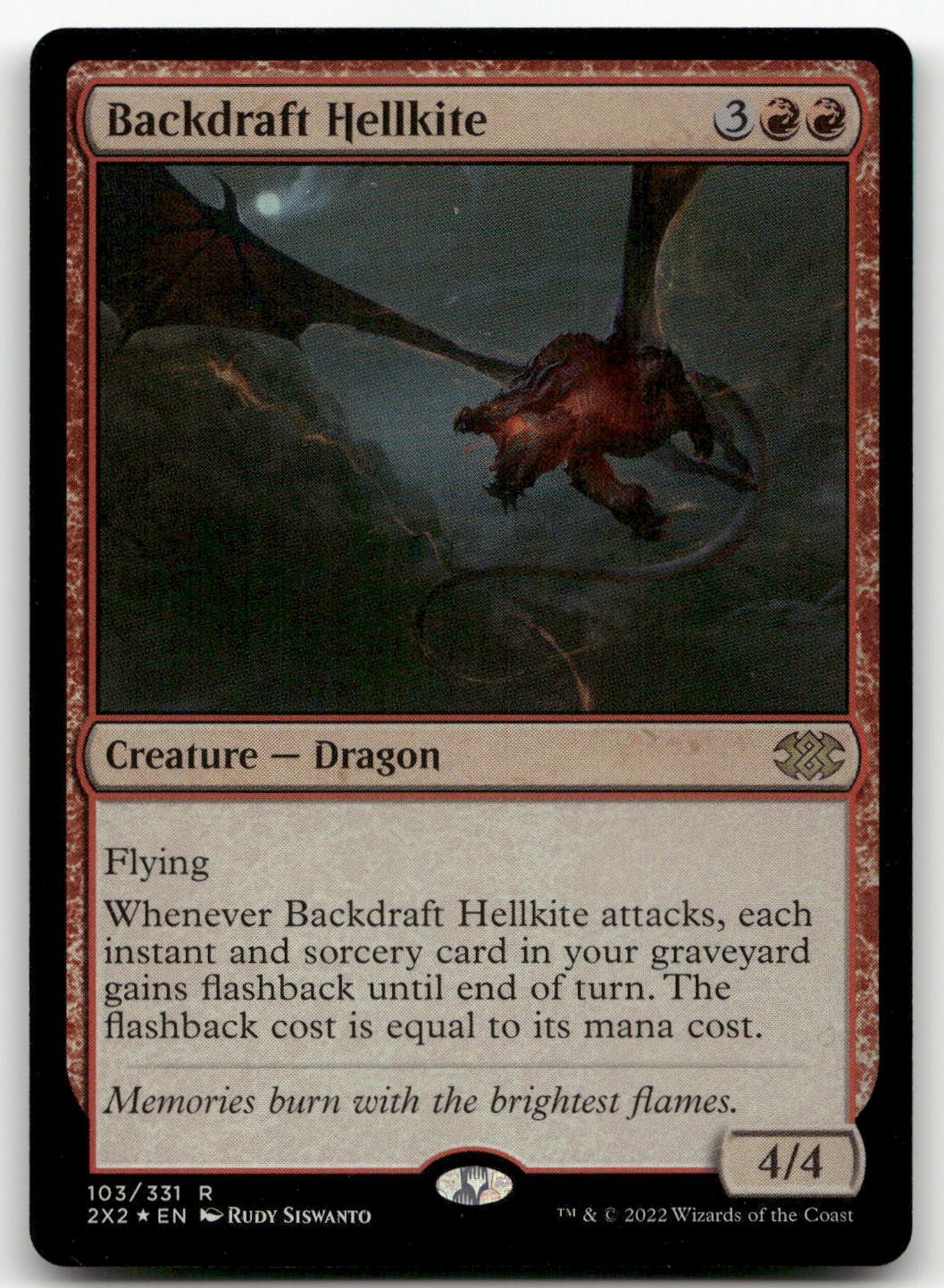 Backdraft Hellkite #103 (Foil) (NM) Double Masters 2022 2X2 Magic MTG