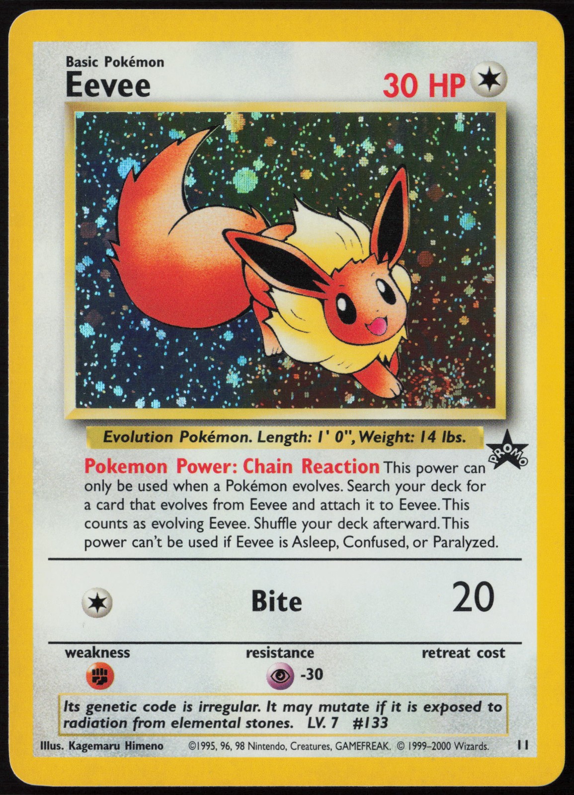 Eevee 11/53 WoTC Promo Promo Holofoil EN Pokemon NM