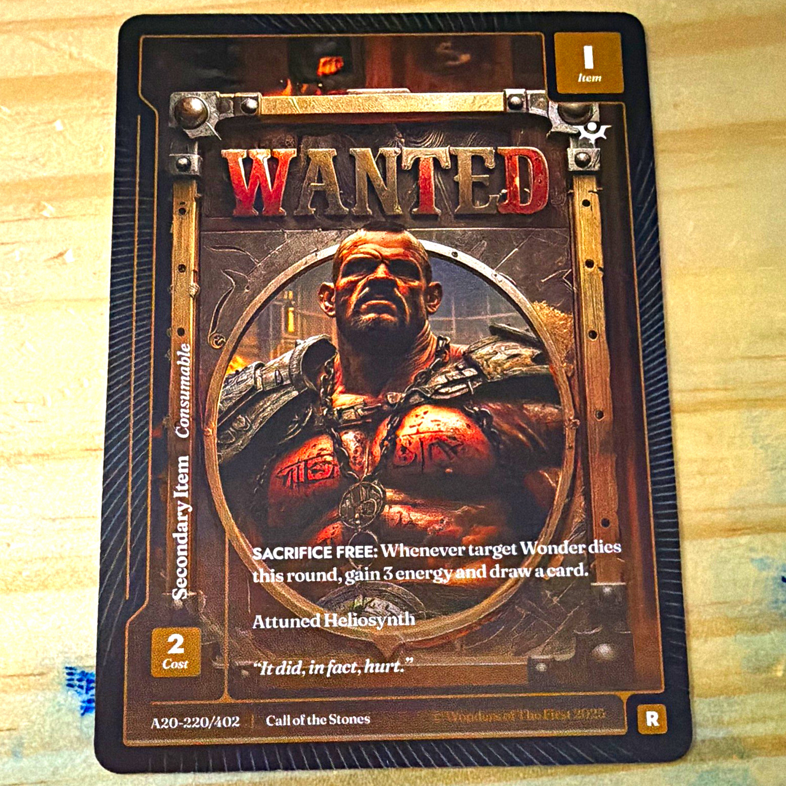 Wonders of the First Wanted A20-220/402 Call of the Stones Rare Secondary Item