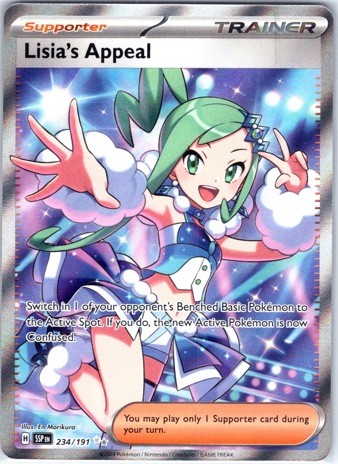 Lisia’s Appeal 234/191 Ultra Rare Surging Sparks Pokemon Holo Near Mint