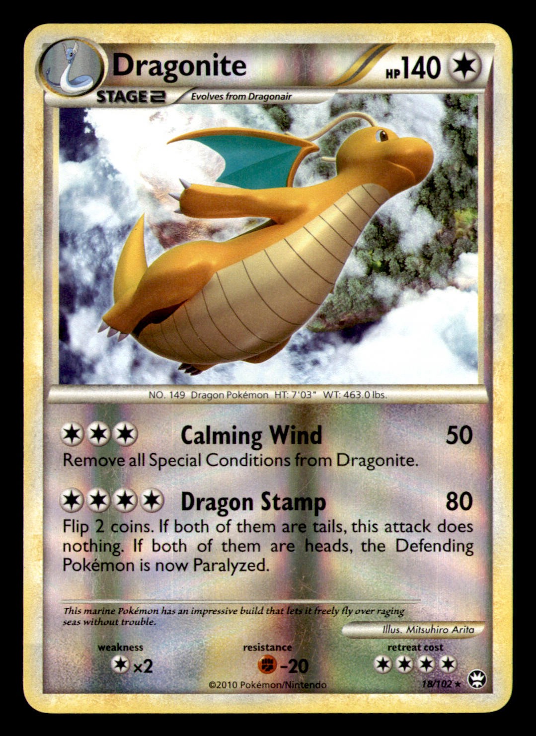 Dragonite Triumphant Rare,Reverse Holo 18/102