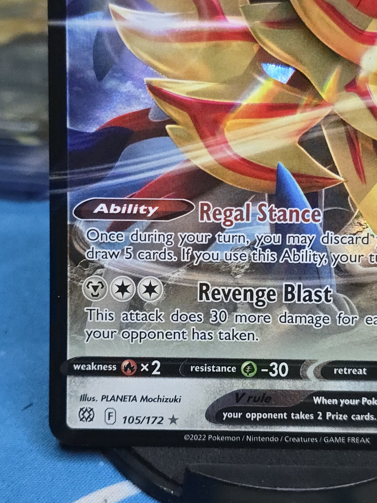 Zamazenta V 105/172 V Rare Pokemon Brilliant Stars Holo NM/M Holo