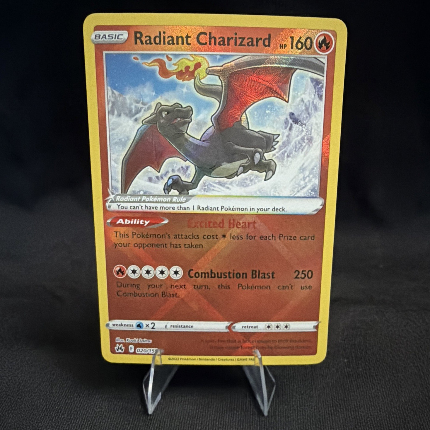 The Pokémon Company Radiant Charizard 020/159 Crown Zenith Radiant Rare Holo Eng