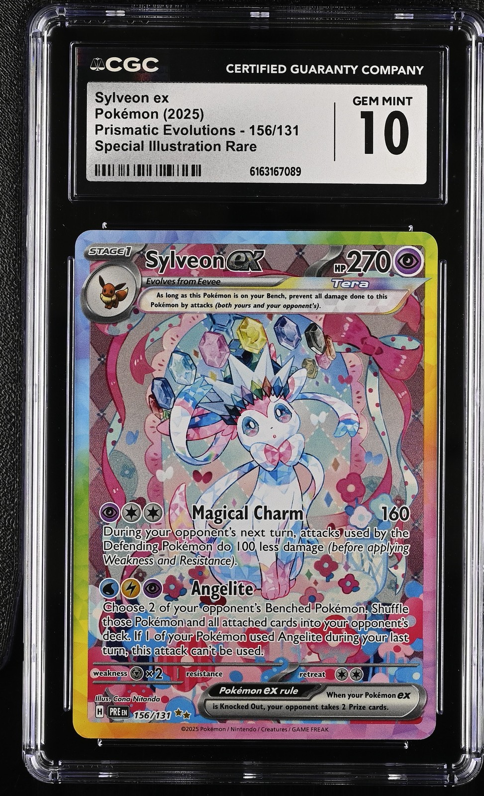 Pokemon Sylveon EX Prismatic Evolutions 156/131 Special Illustration Rare CGC 10
