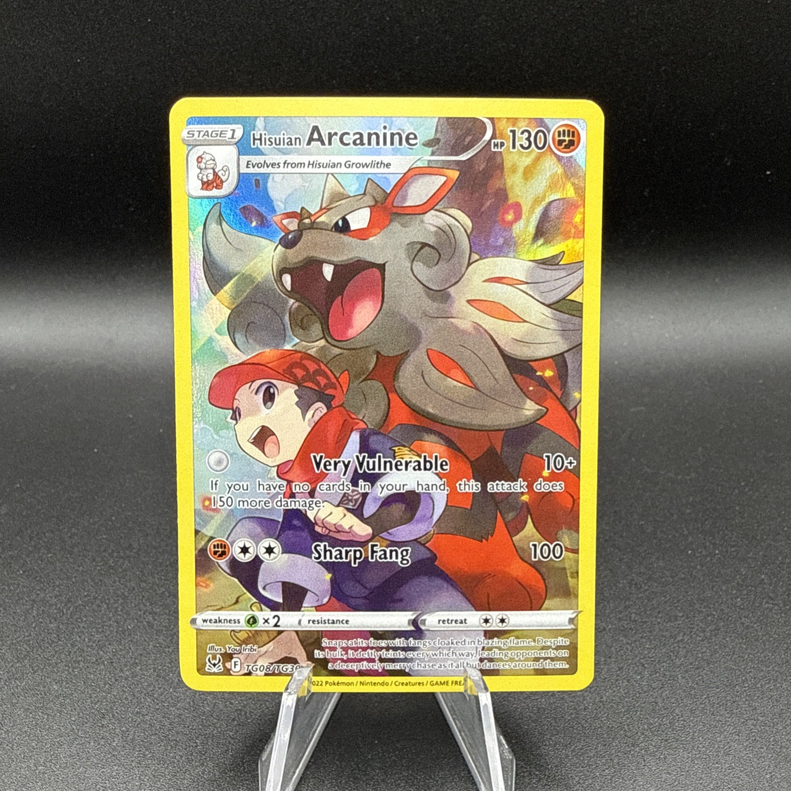 Hisuian Arcanine TG08/TG30 Swsh11: Lost Origin Trainer Gallery Holo