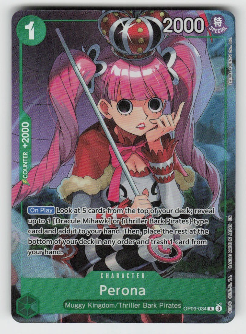 Foil Perona (Illustration Box Vol.4) OP09-034 Rare One Piece Promotion Cards NM