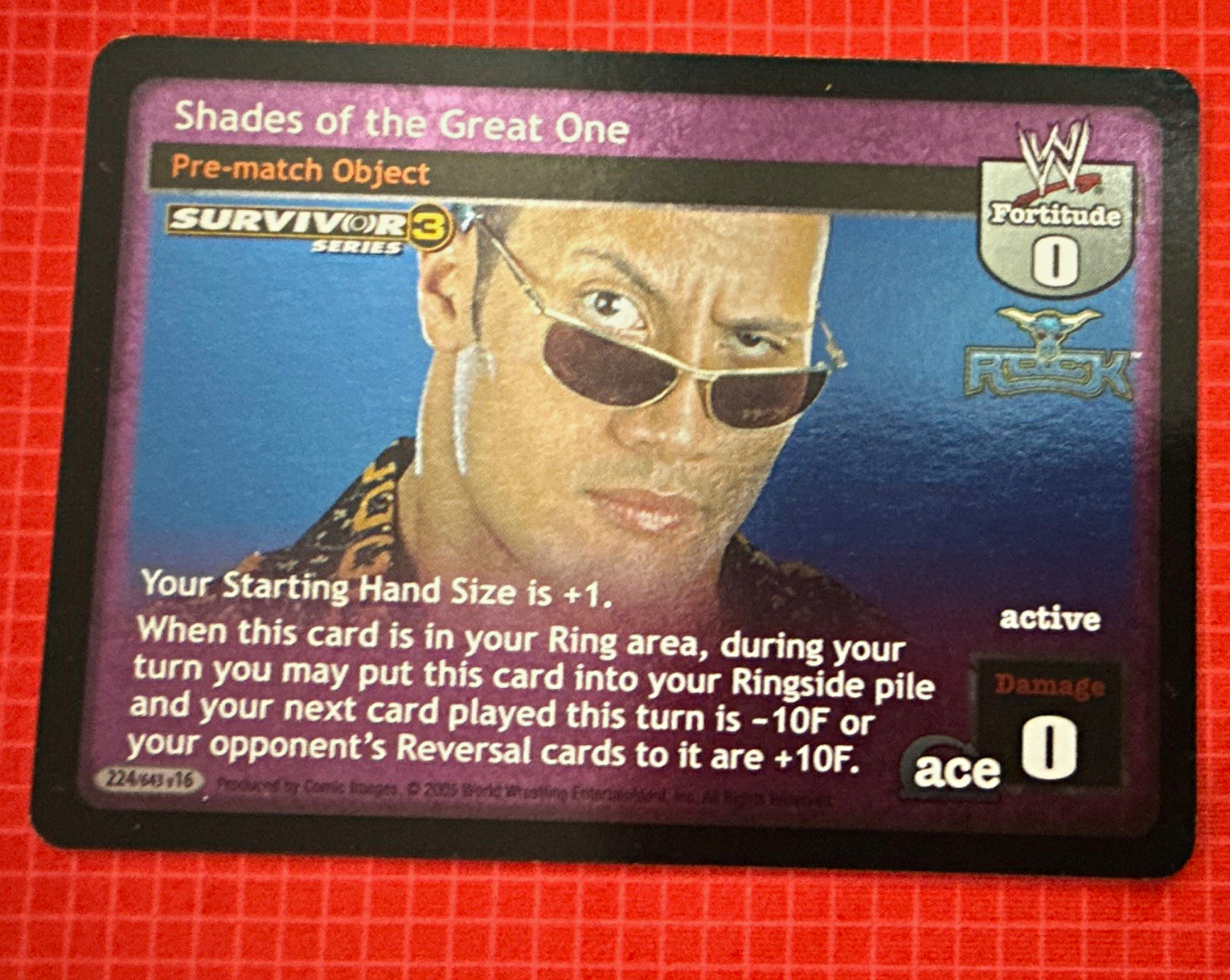 WWE Raw Deal CCG Shades of the Great One Survivor Series 3 Pre-match ENG