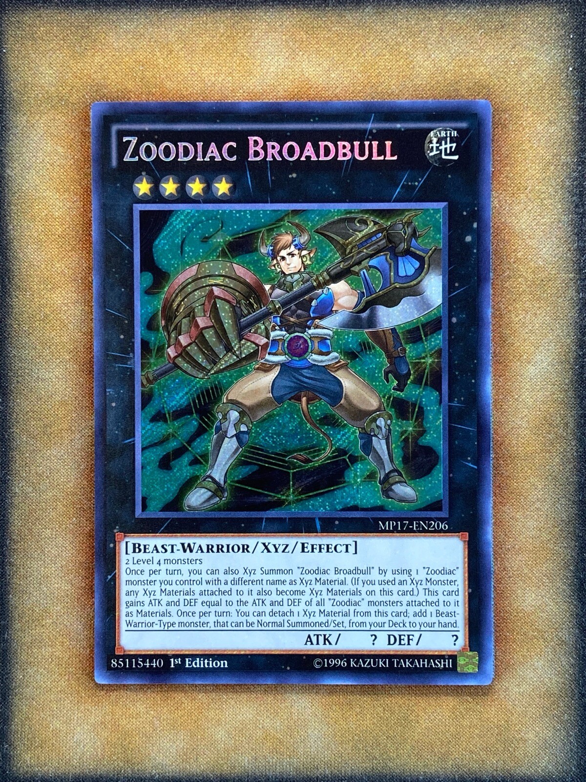 Yugioh Zoodiac Broadbull MP17-EN206 Secret Rare 1st Ed NM