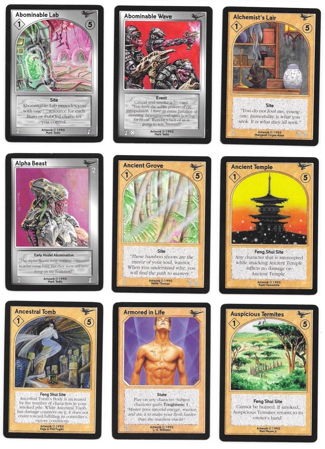1995 Shadowfist Limited Edition TCG Trading Cards / You Choose / bx