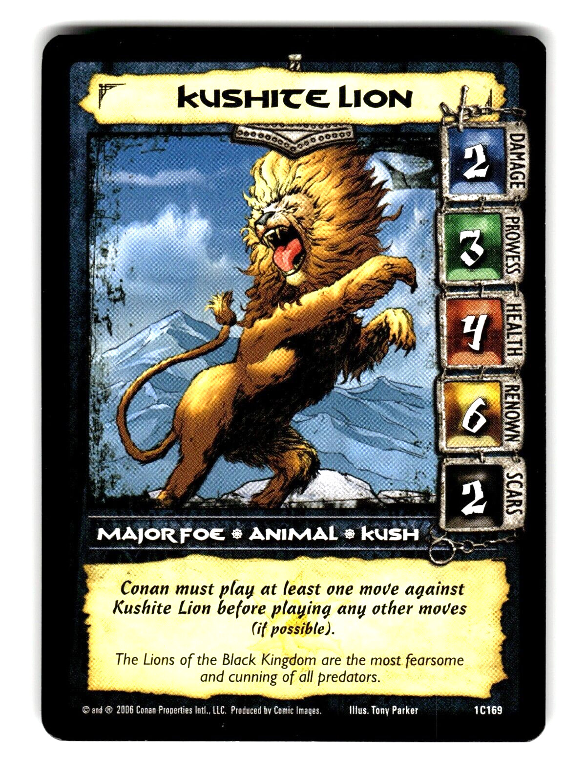 2006 Comic Images Conan game trading card Kushite Lion #1C169