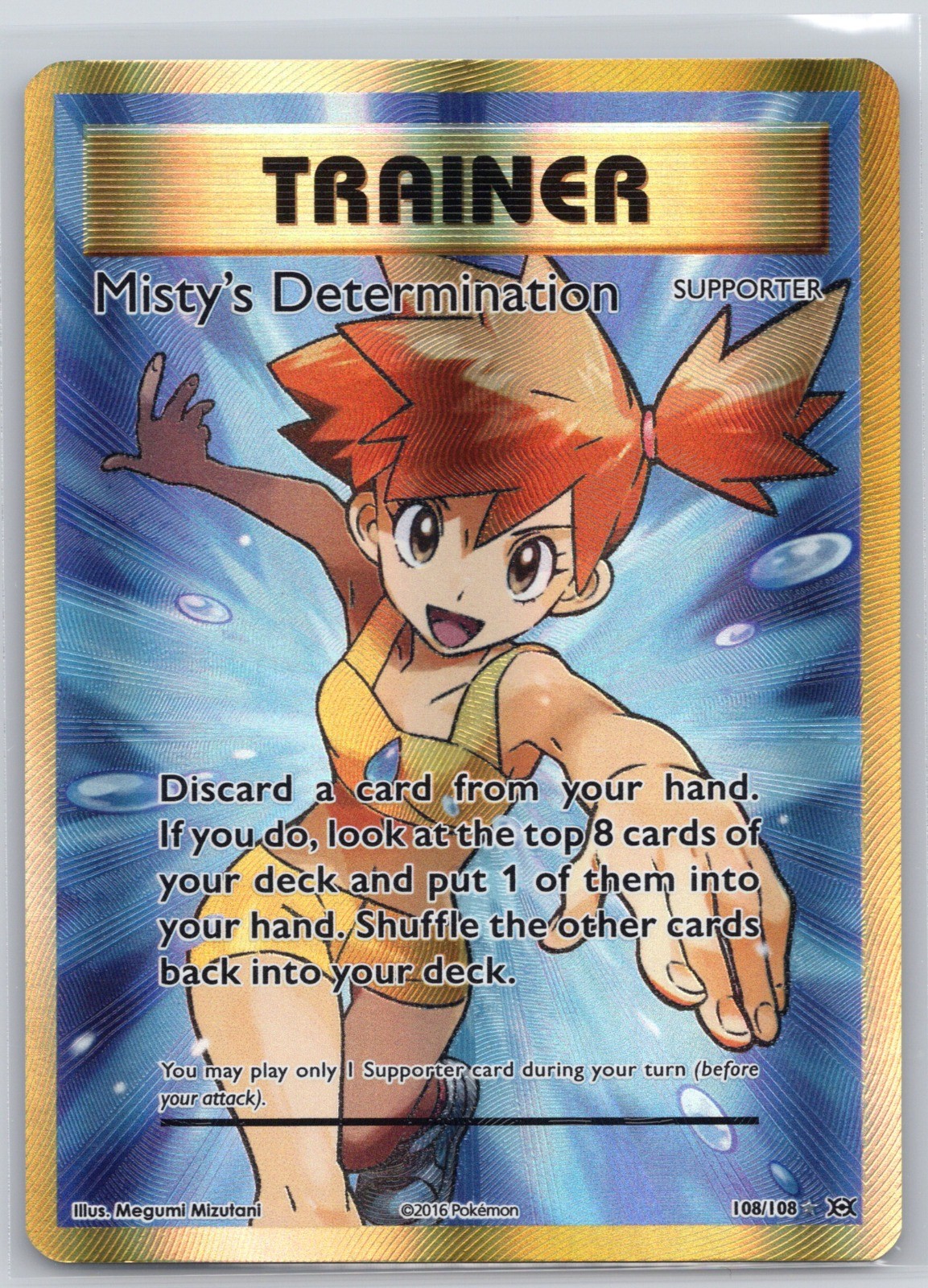 Misty’s Determination (Full Art) 108/108 XY – Evolutions Megumi Mizutani NM