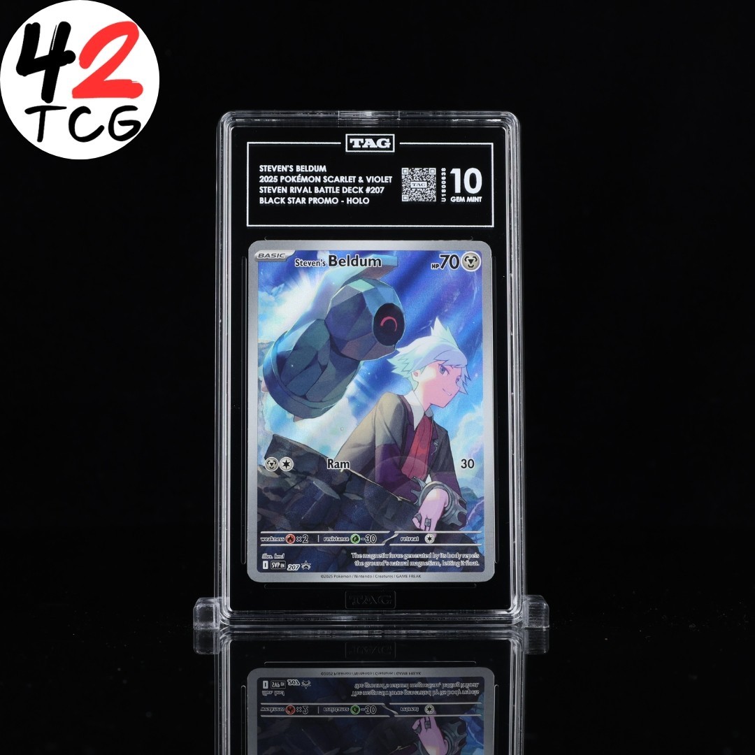 TAG Gem Mint 10 Steven’s Beldum 207 Black Star Promo Pokémon Rival Battle Deck