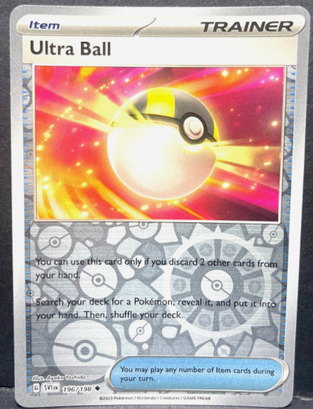Pokémon – Ultra Ball – 196/198 – Scarlet & Violet Base Set – Reverse Holo – NM/M