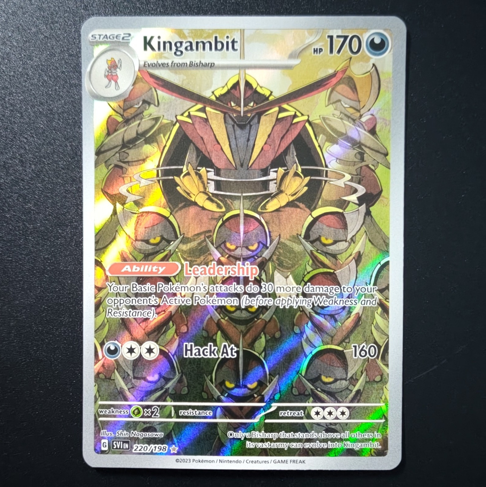 The Pokémon Company Kingambit 220/198 SV01 S&V IR Holo Stage 2 EN