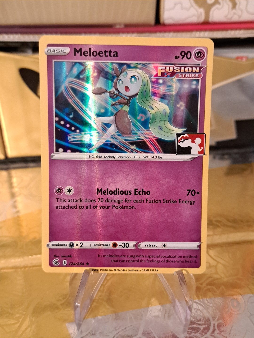 Meloetta Holo Pokemon Prize Pack Series 2 Promo Stamped Pokemon Card NM/LP