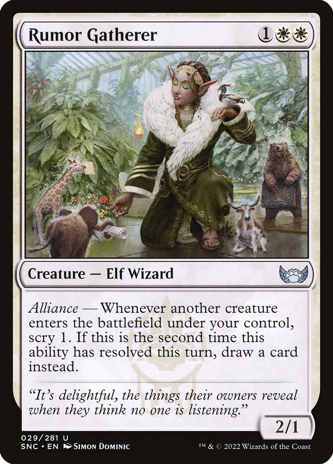 Rumor Gatherer (029) Streets of New Capenna SNC MTG Magic