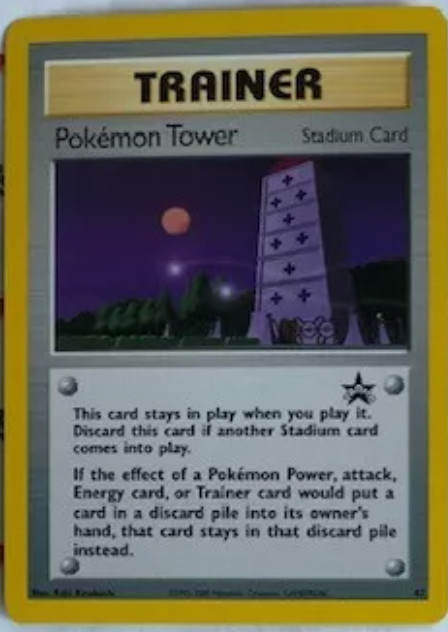 1x Pokemon Tower Stadium Trainer Card Promo (Demo) #42 Mint/Near Mint Never Used