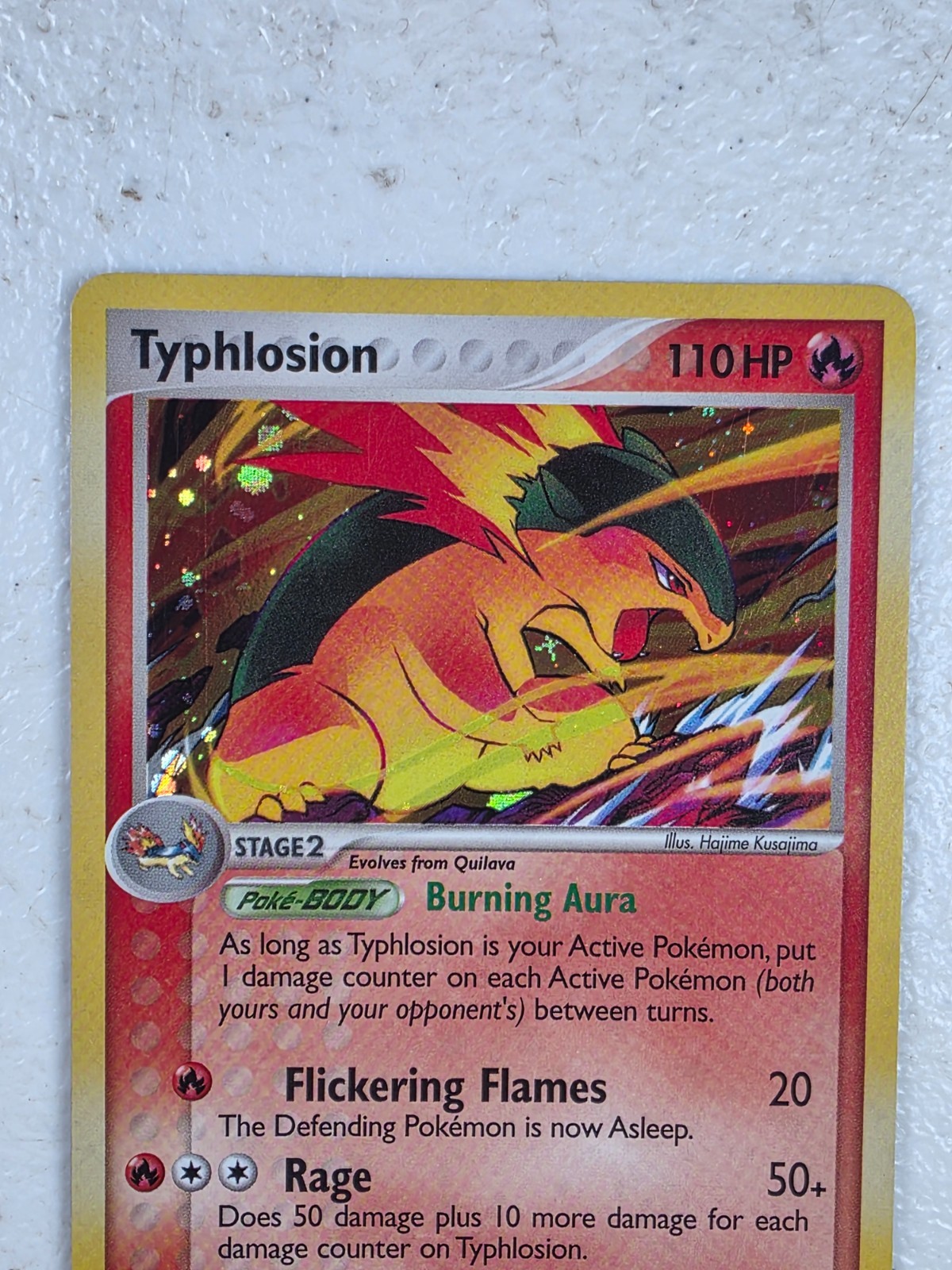 Pokemon Typhlosion 17/115 Holo Rare EX Unseen Forces Fire Card 2005