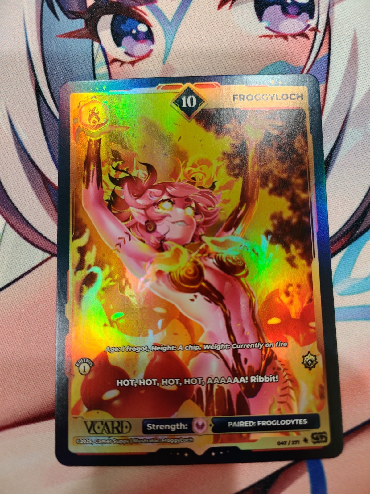 Froggyloch 10 Holo First 1st Edition Divine Chaos Card GamerSupps VCard 047/271