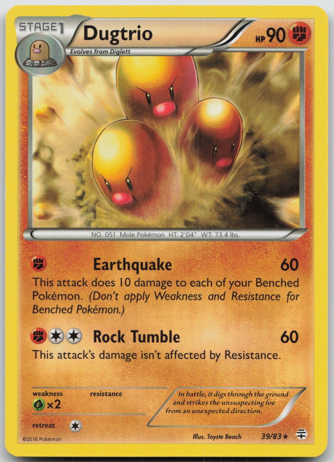 Dugtrio Rare Generations 39/83 LP Toyste Beach