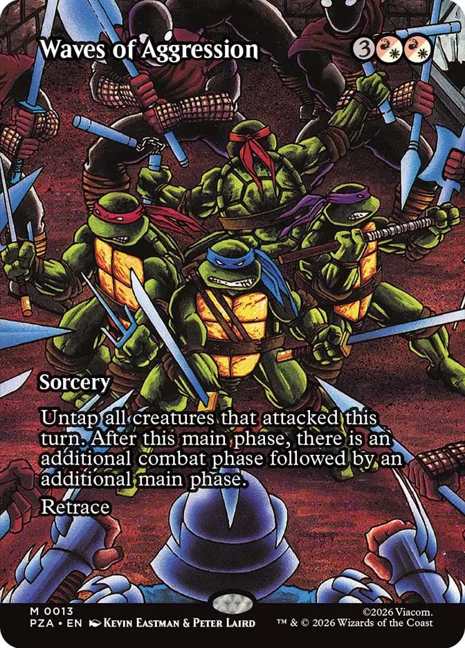 MTG Waves of Aggression Borderless – Teenage Mutant Ninja Turtles Source