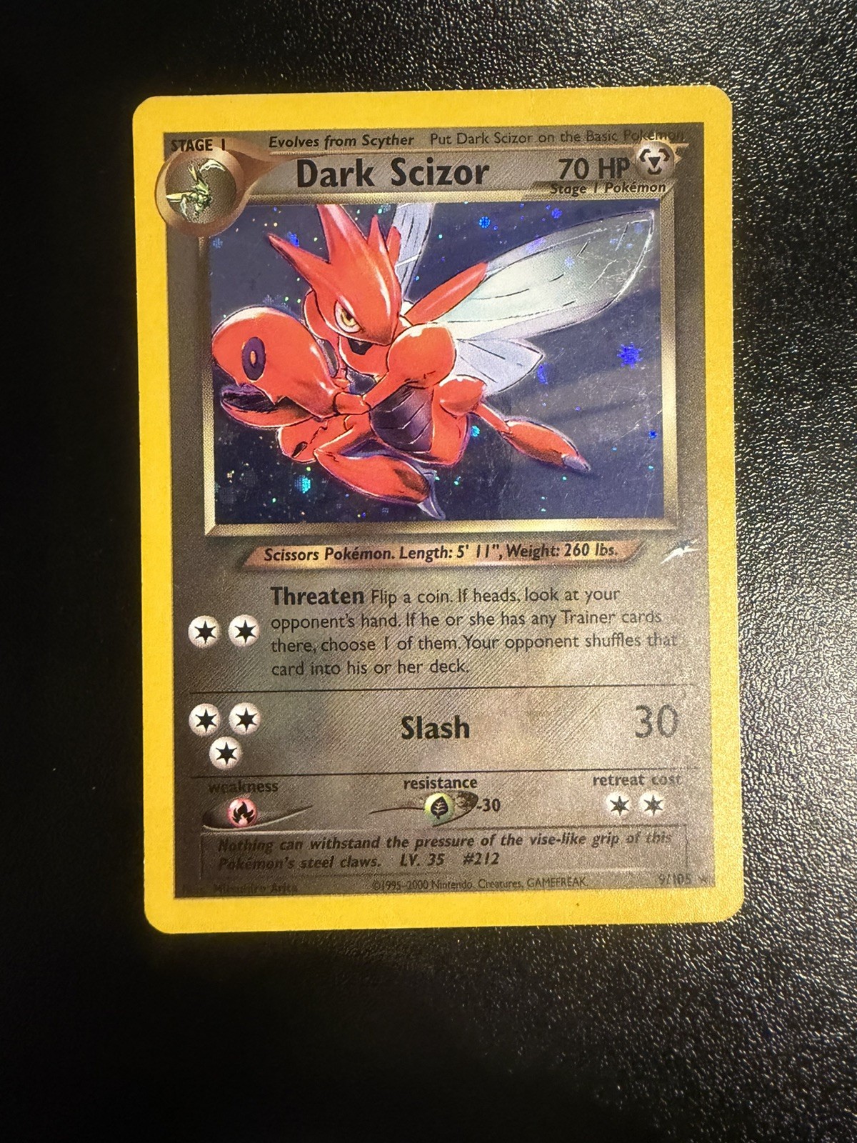 Dark Scizor 2002 Neo Destiny Pokemon Holo 9/105 MP+