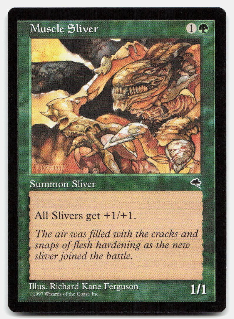 Muscle Sliver 238 Common Tempest Magic: The Gathering Lightly Played