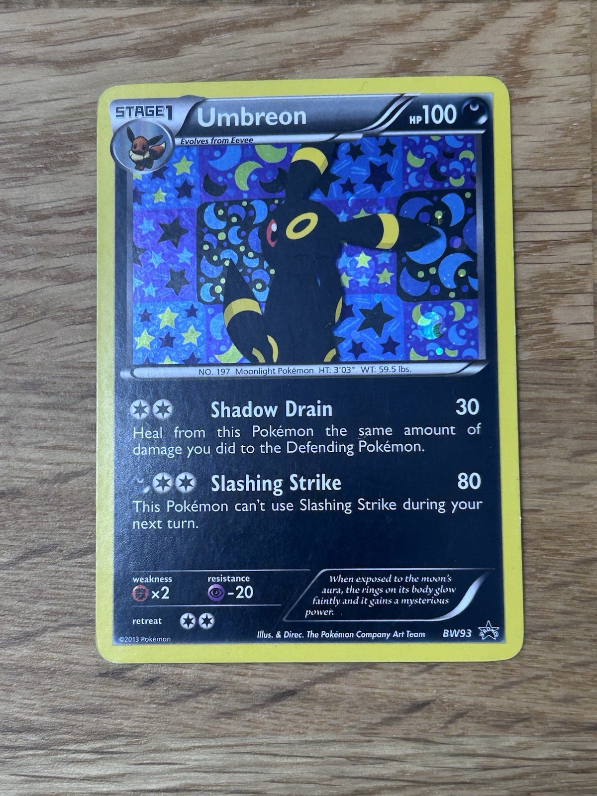 2013 Pokemon Black White Promo Umbreon BW93 Sylveon Collection Holo MP? LP? HP?