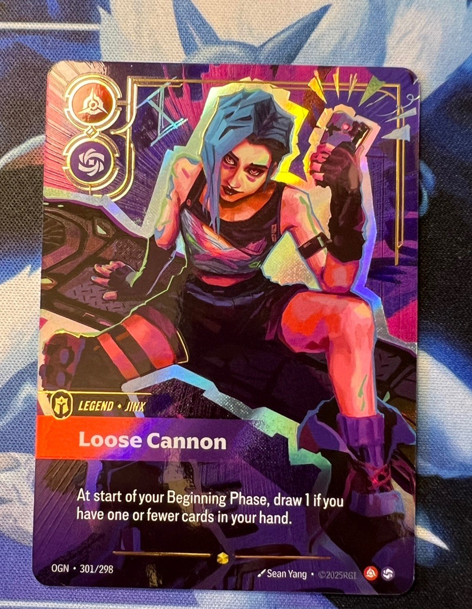 Jinx – Loose Cannon (Overnumbered) [OGN – 301/298] – NM [Foil] TCG Riftbound
