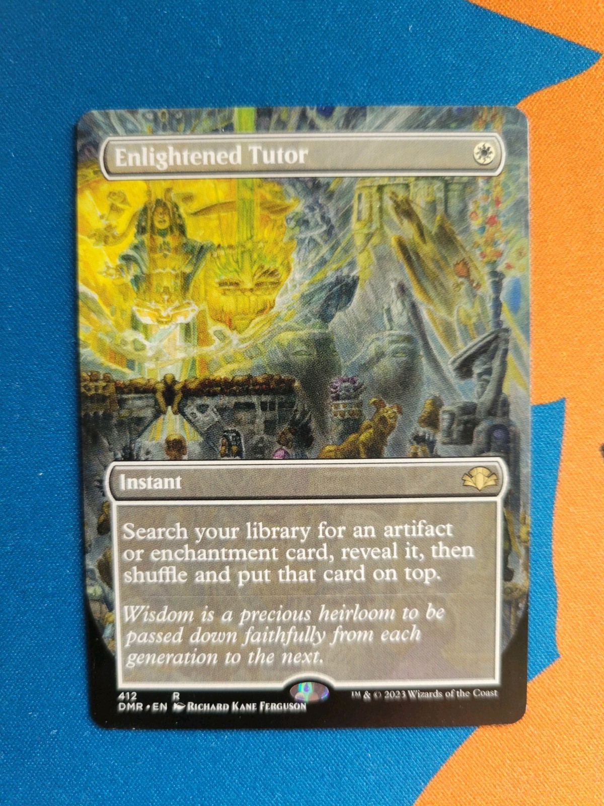 MTG Wizards Enlightened Tutor 412 Dominaria Remastered Borderless Rare Instant