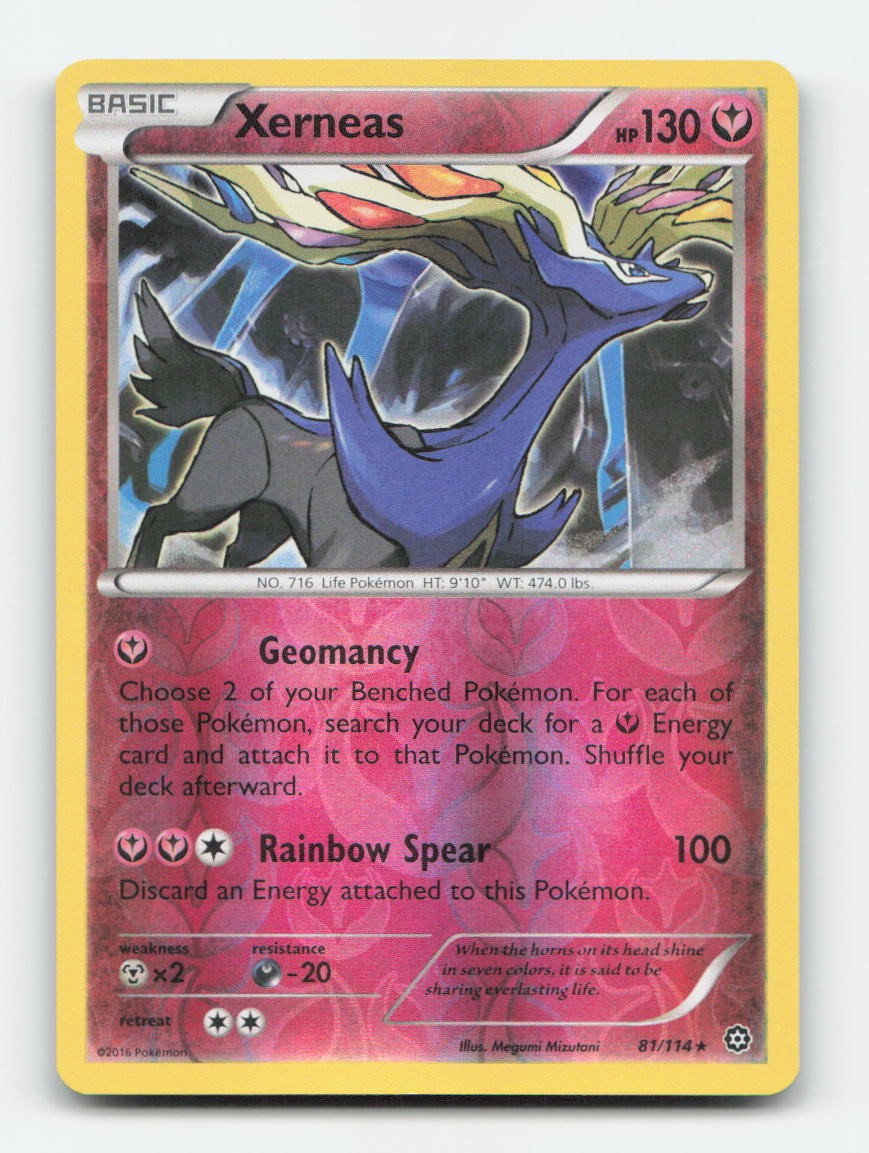 Xerneas 81/114 – R Steam Siege Pokemon Reverse Holo NM