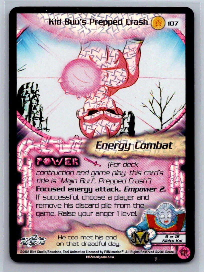 Dragon Ball Z DBZ Kid Buu’s Prepped Crash FOIL LIMITED Rare #107 Kid Buu Saga LP