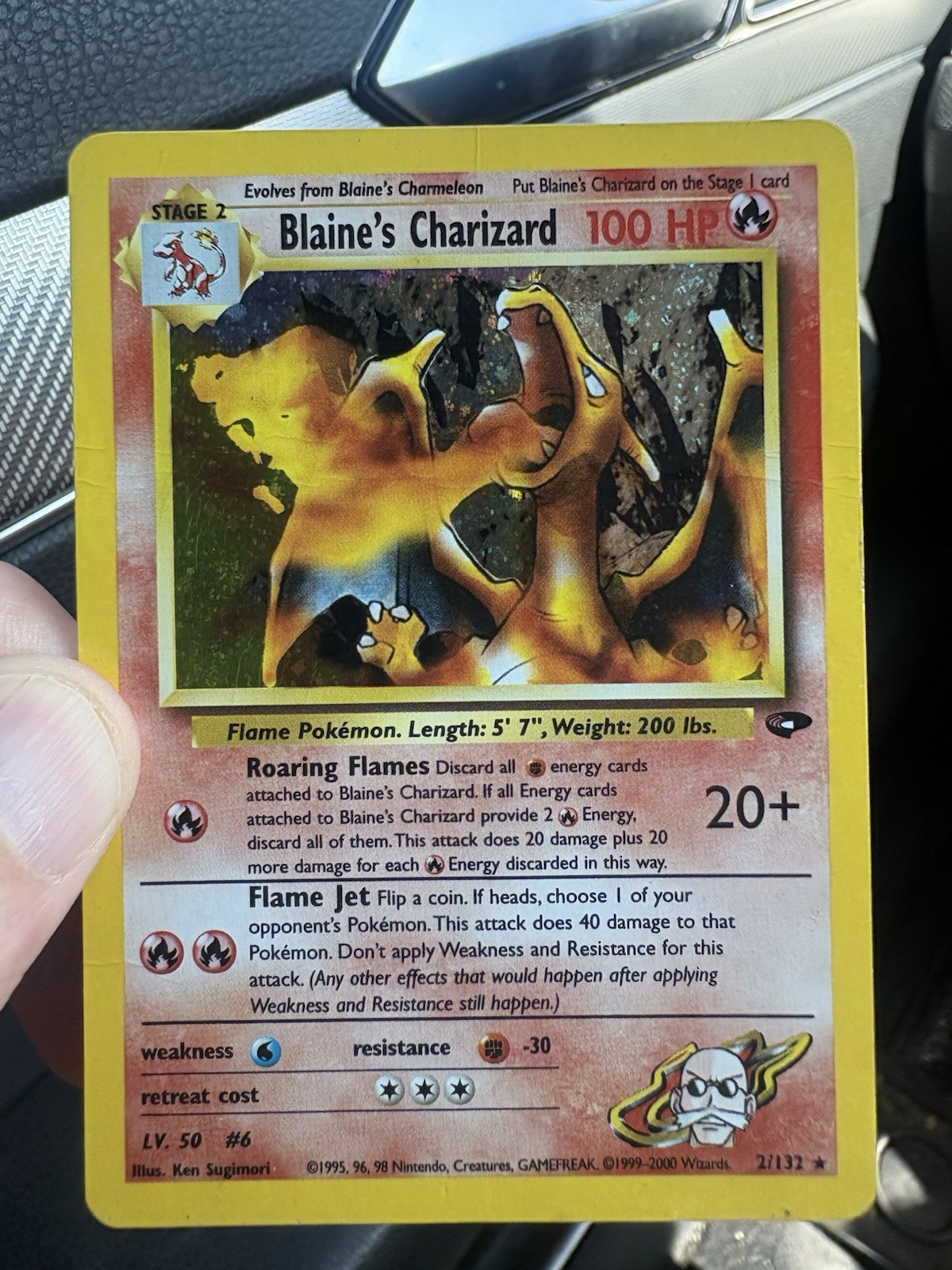 Blaine’s Charizard 2/132 Gym Challenge Holo 🔥📈
