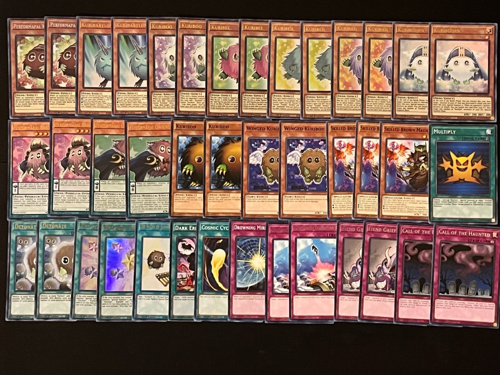 YUGIOH KURIBOH DECK- KURIBOHBLE- BABYLON- BOO- BEE- WINGED- MULTIPLY FLUTE NM