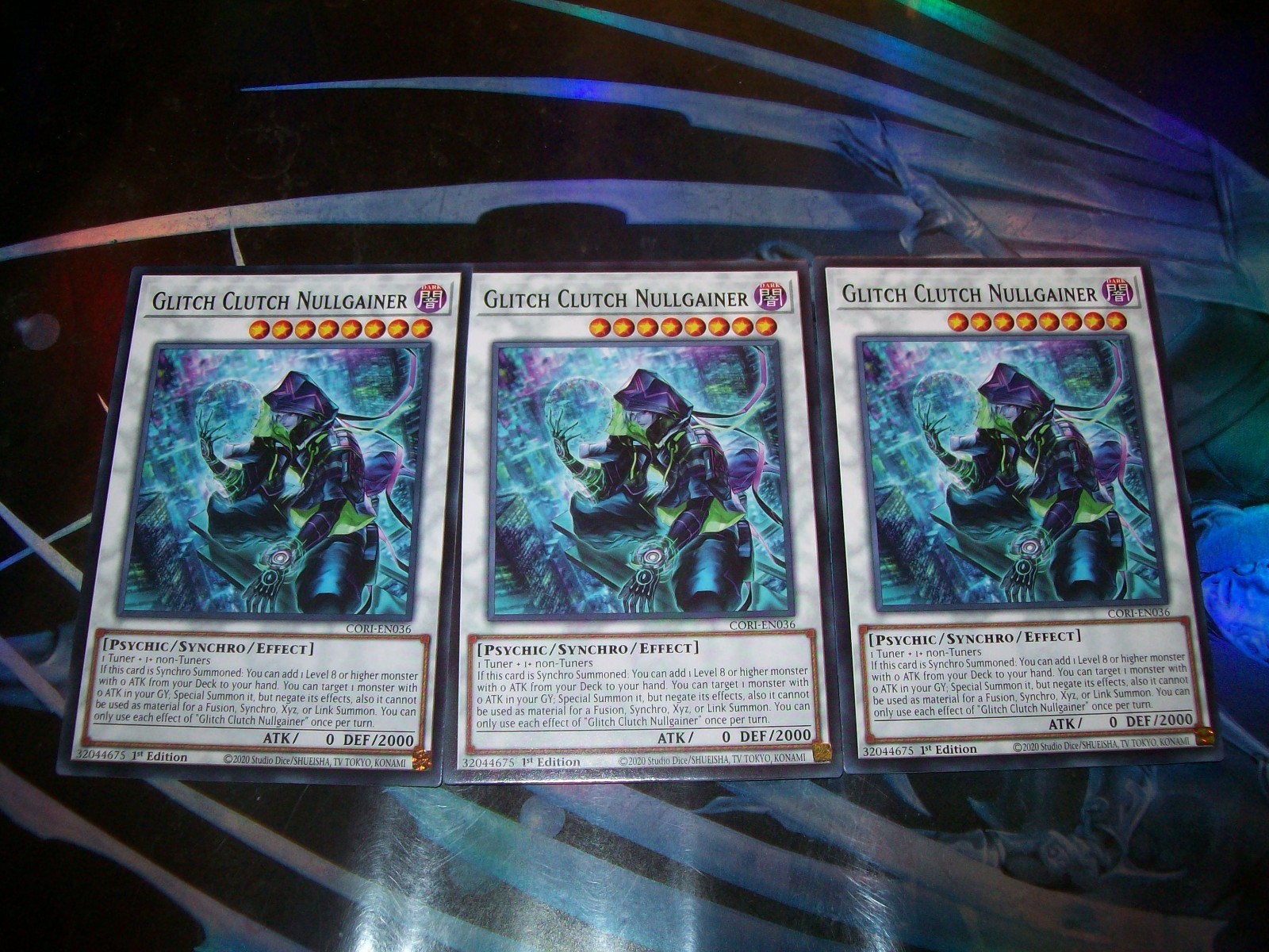 3x Glitch Clutch Nullgainer 1st Edition Common CORI-EN036 Yu-Gi-Oh!