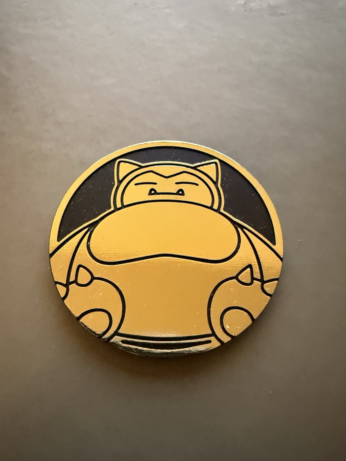 Pokémon Snorlax Coin Black Embossed Collectible Plastic LP