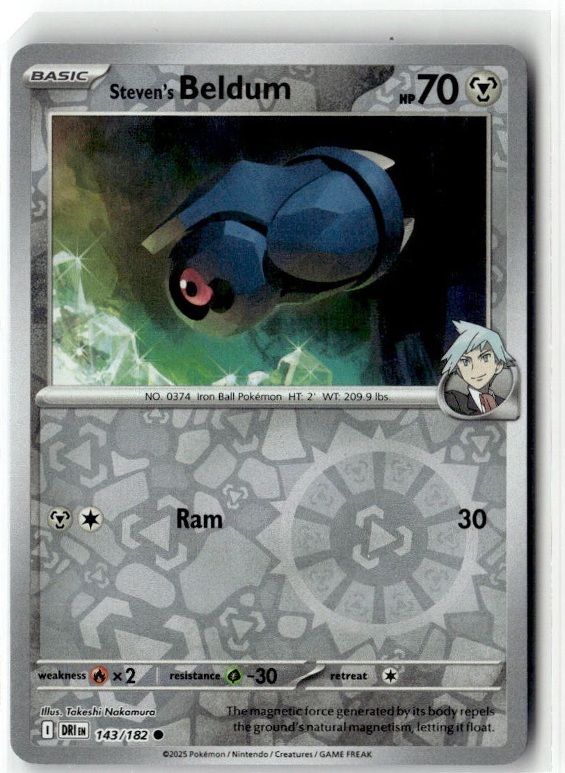 Steven’s Beldum 143/182 Common Destined Rivals Pokemon Reverse Holo NM/M
