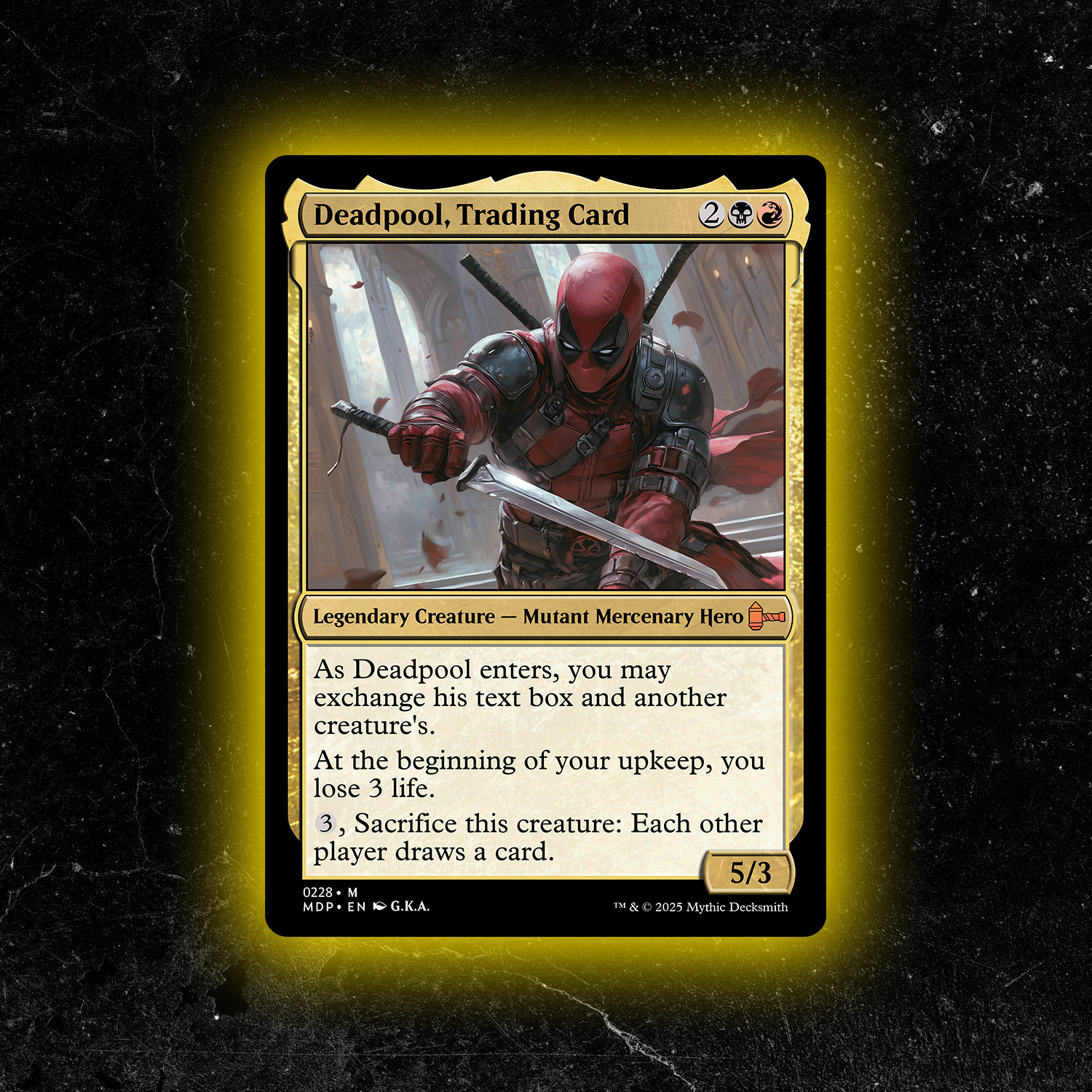 Deadpool, Trading Card – Custom Magic: The Gathering Card – High-Quality