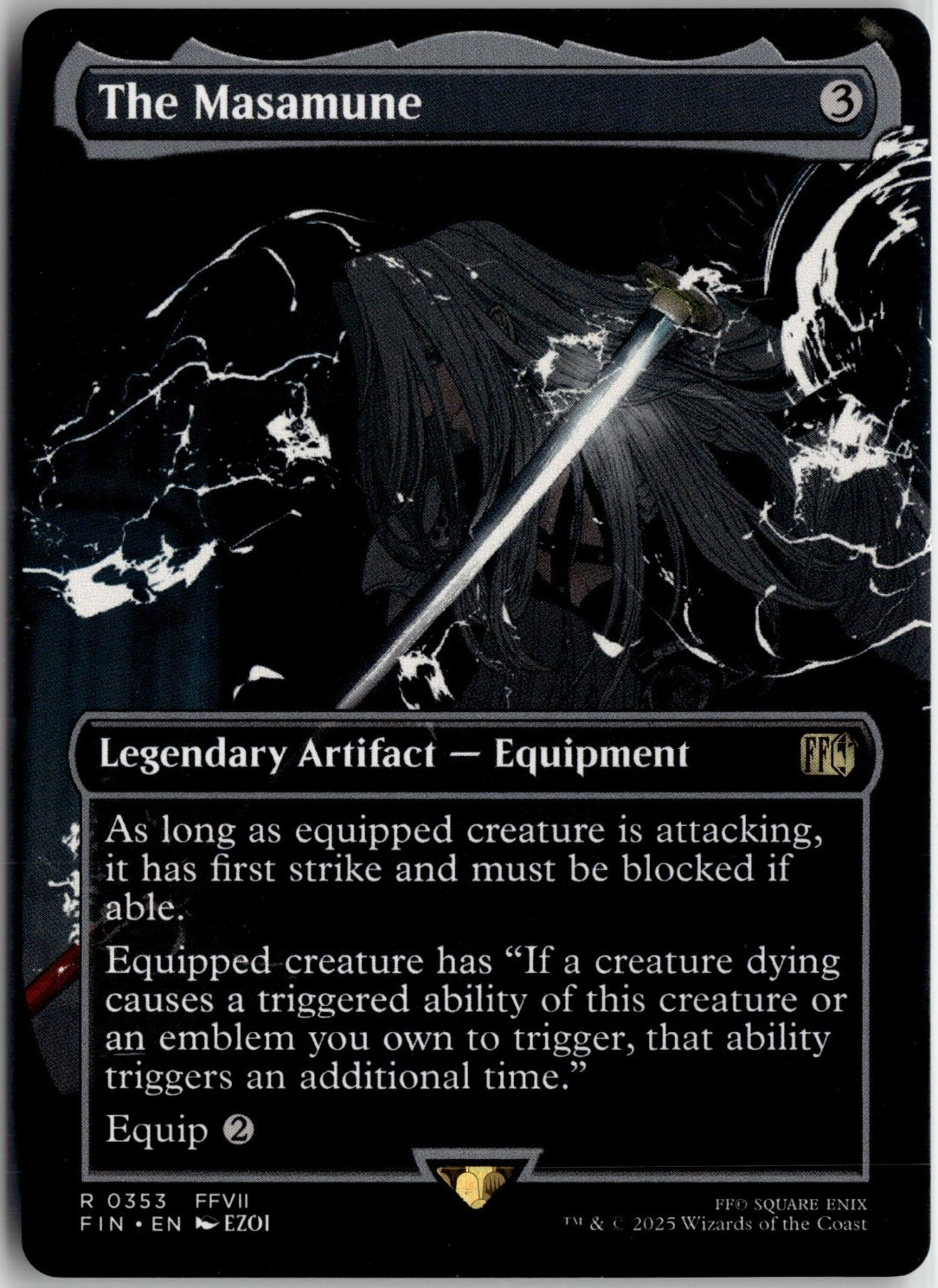 The Masamune 0353 Borderless Final Fantasy FF MTG Magic Card NM