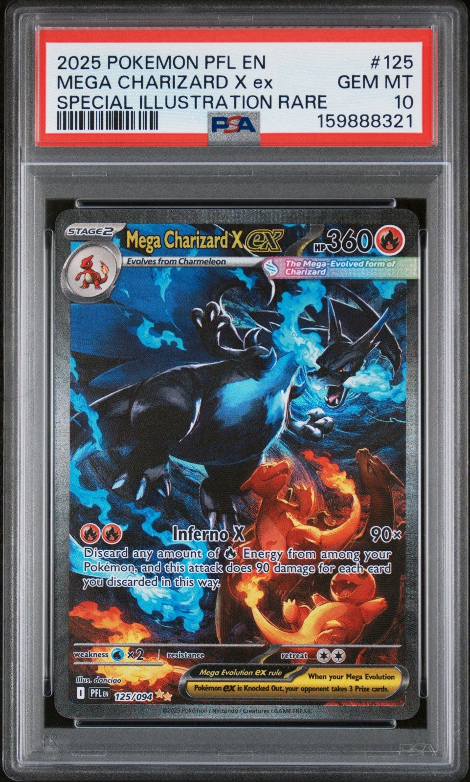 PSA 10 MEGA CHARIZARD X EX 125/094 | Special Illustration Rare Pokemon 2025 🔥
