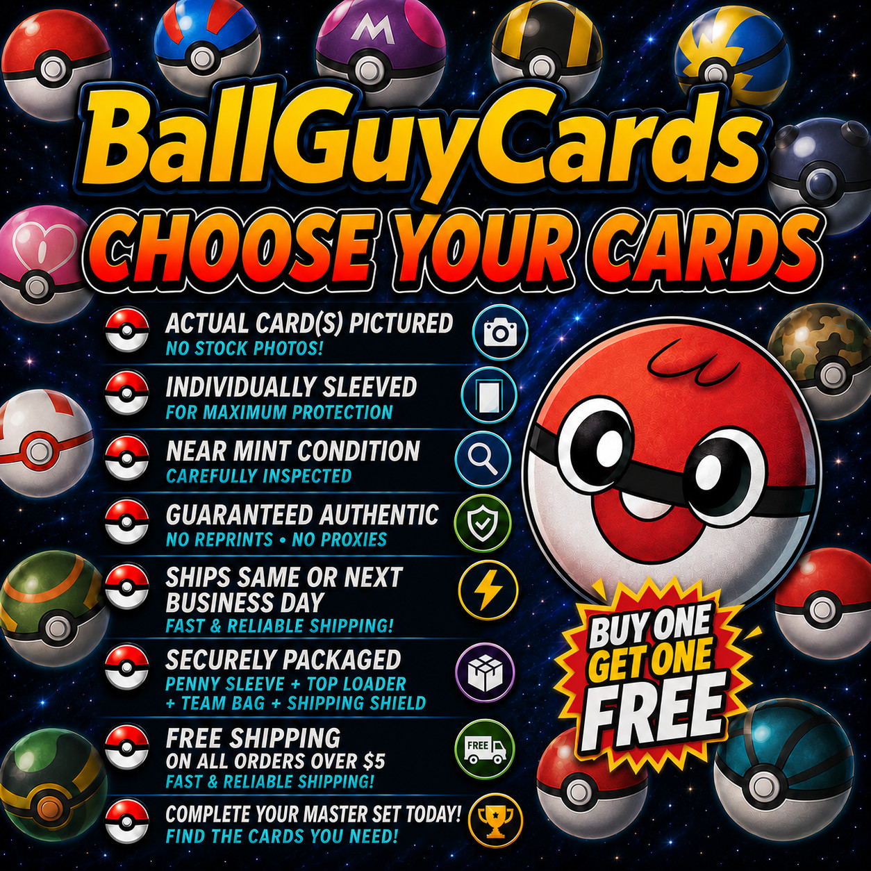 Pokemon Choose Your Own Card Singles NM You Pick Supporter Cards BOGO FREE