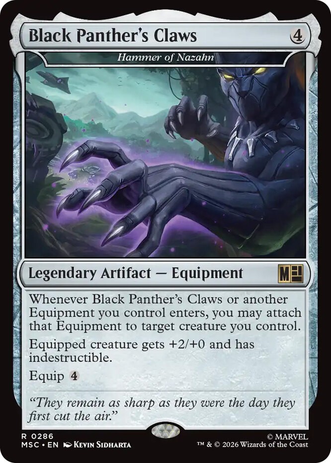 x1 Black Panther’s Claws – Hammer of Nazahn R MTG Commander: Marvel Super Heroes