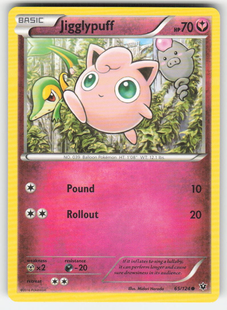 Pokemon TCG XY Fates Collide Jigglypuff #65/124