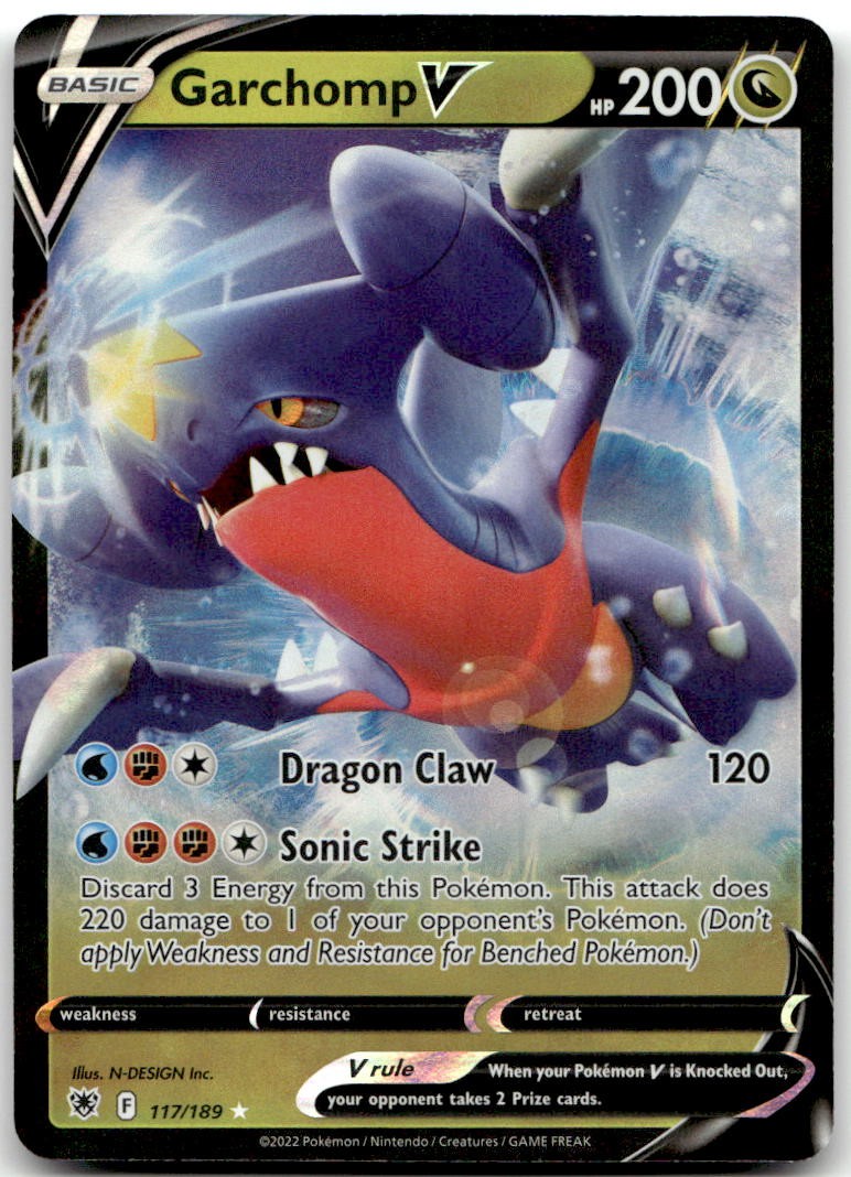 Garchomp V 117/189 Astral Radiance Ultra Rare Full Art Holo Pokemon Card NM/M