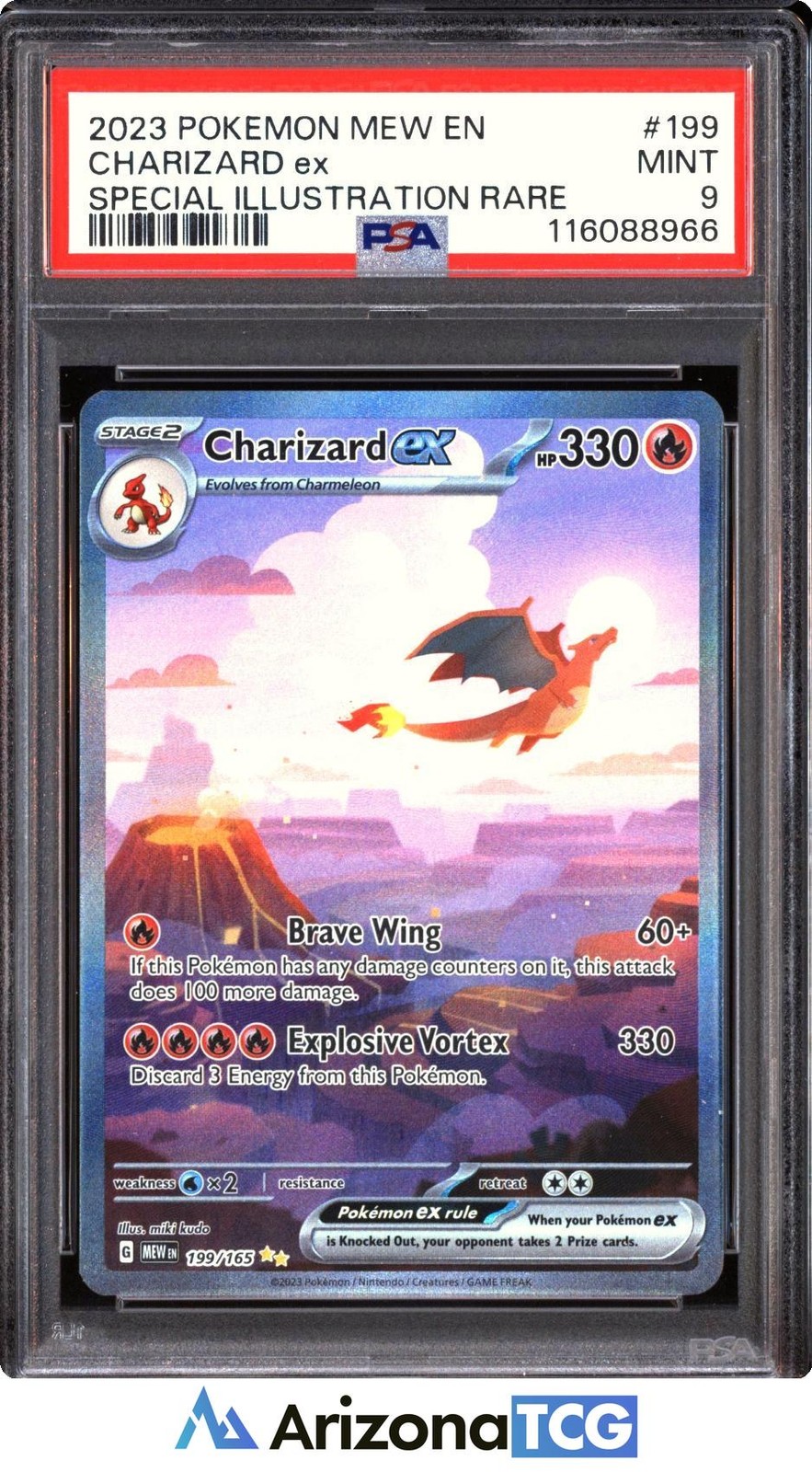 Pokemon 2023 Charizard ex 199/165 SIR Scarlet & Violet 151 PSA 9