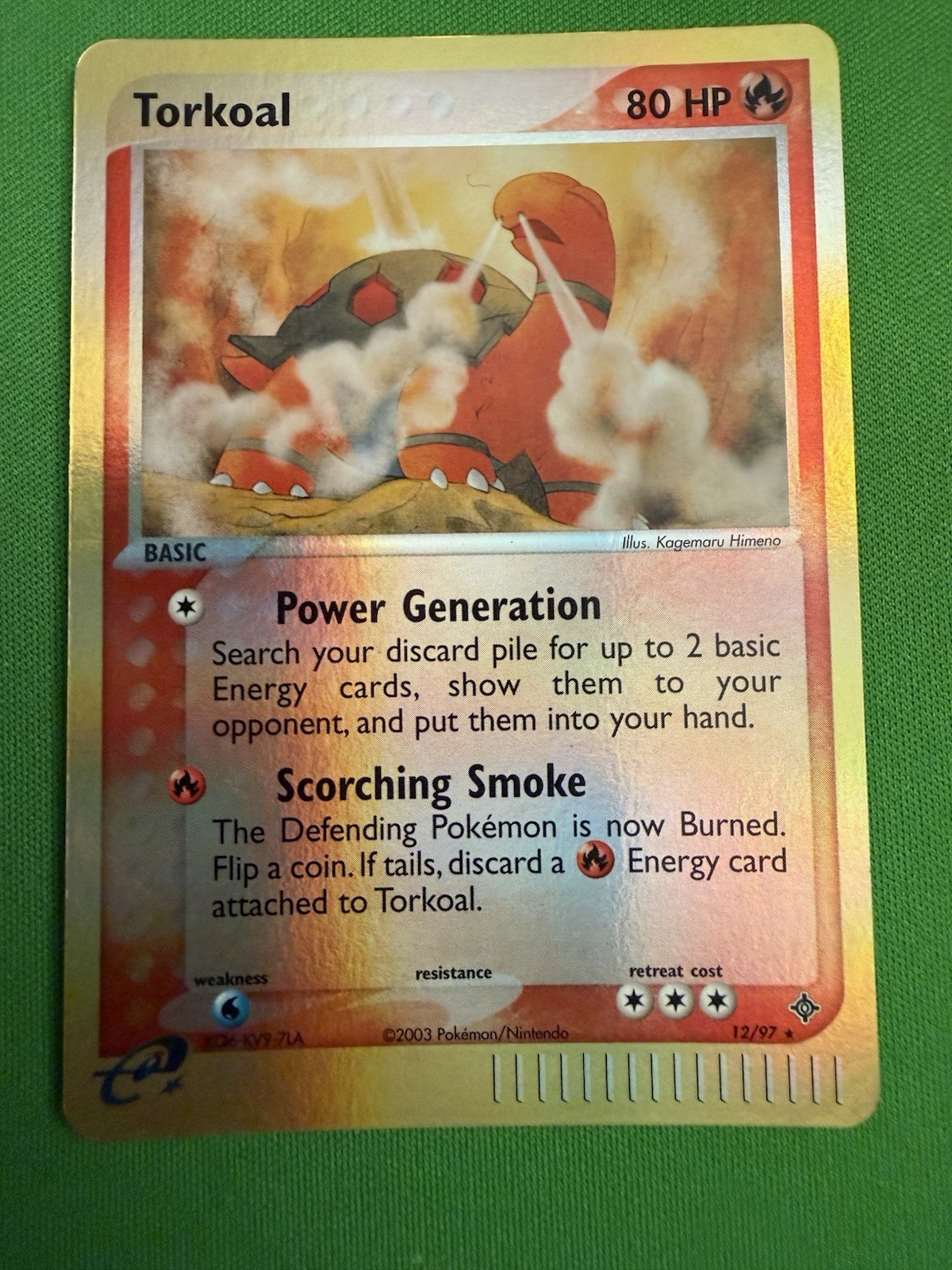 Torkoal 12/97 Dragon Holo Pokémon