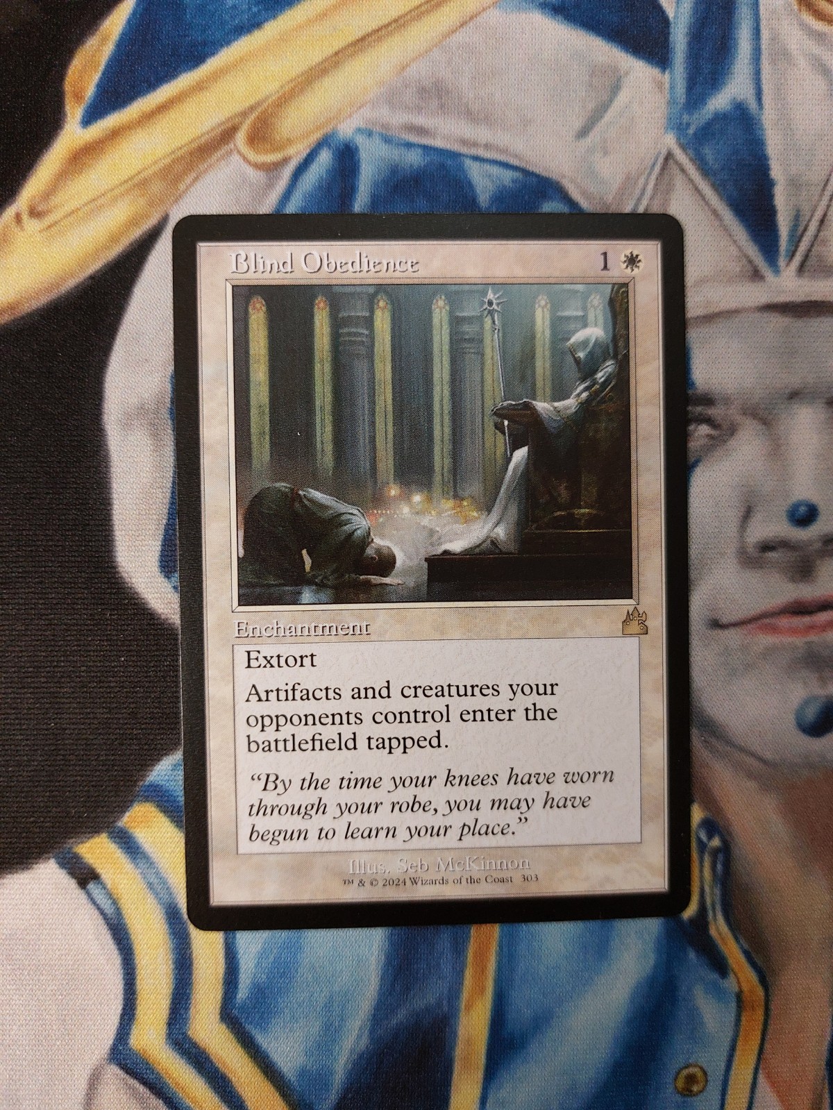 Blind Obedience Retro MTG Ravnica Remastered Rare White Enchantment NM-M x1